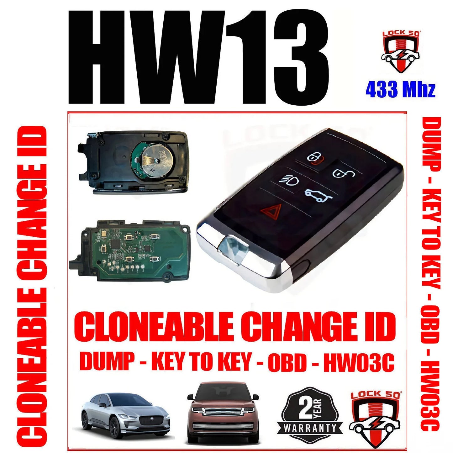 Lock50 HW13 JLR Change ID Key – NCF29A1 (2017–2024)
