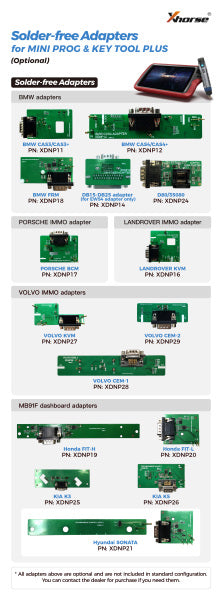 Xhorse 16 Pcs Adapter Set for KTP